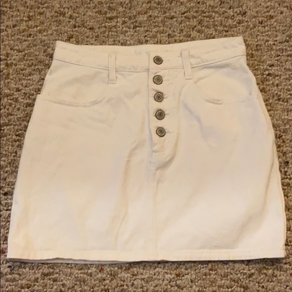 white jean skirt